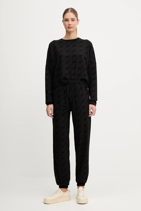 HUGO spodnie dresowe damskie kolor czarny z aplikacją 50545211 - zdjęcie produktu nr 1