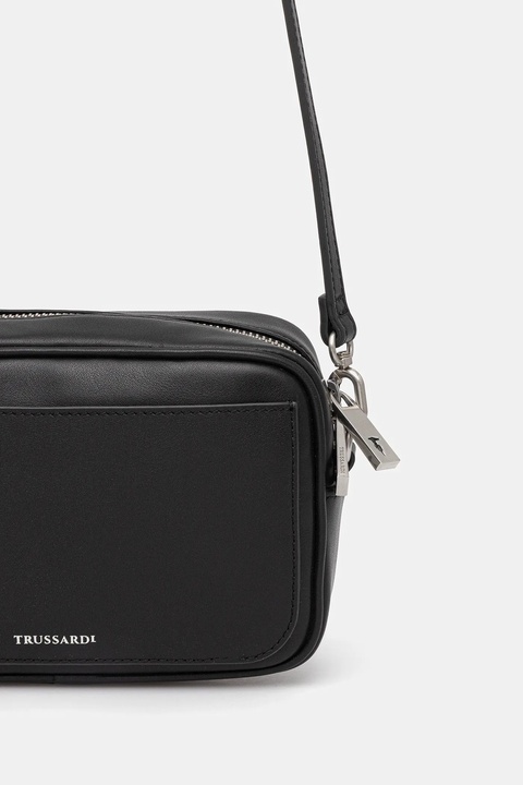 Trussardi torebka skórzana kolor czarny Z646E006027N - zdjęcie produktu nr 2