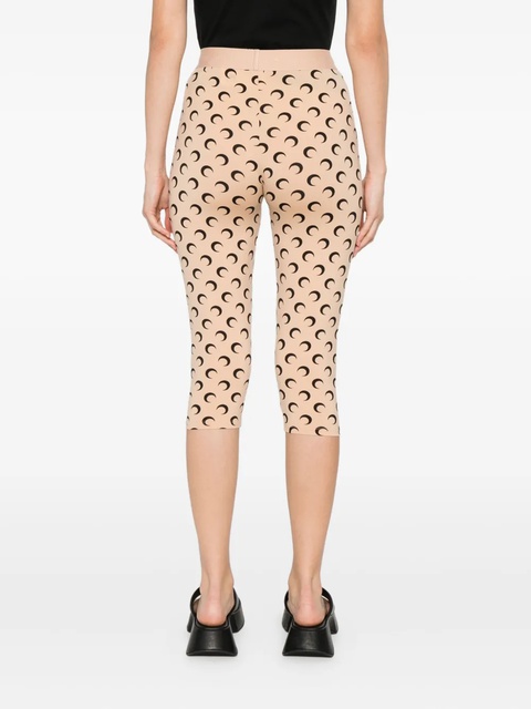 Marine Serre moon-print cropped trousers - Neutrals - zdjęcie produktu nr 2