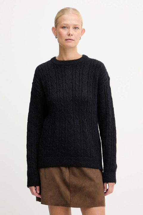 Silvian Heach sweter z domieszką wełny MARKOVKA damski kolor czarny GPA25146MA - zdjęcie produktu nr 1