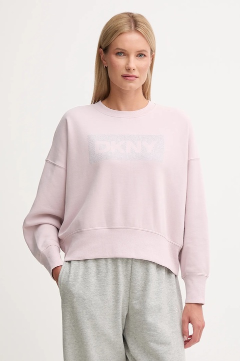 Dkny bluza damska kolor różowy melanżowa DP4T1041 - zdjęcie produktu nr 1