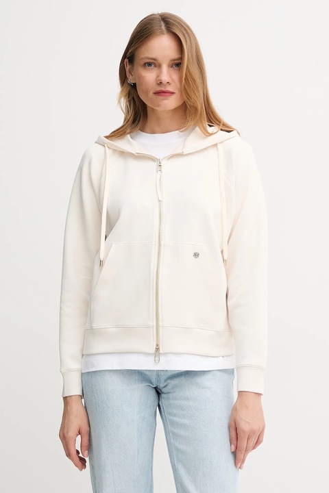 Joop! bluza damska kolor beżowy z kapturem gładka 30048712 - zdjęcie produktu nr 1