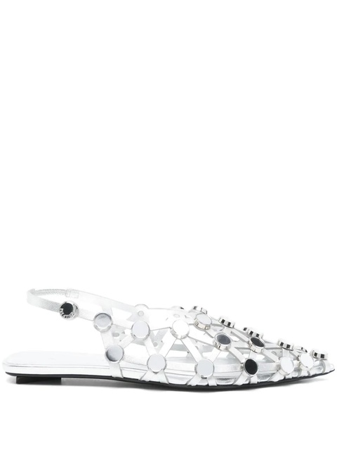 The Attico Grid ballet flats - Silver - zdjęcie produktu nr 1