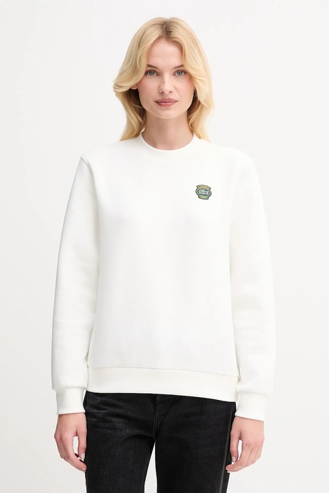Lacoste bluza damska kolor beżowy z aplikacją SF8006 - zdjęcie produktu nr 1