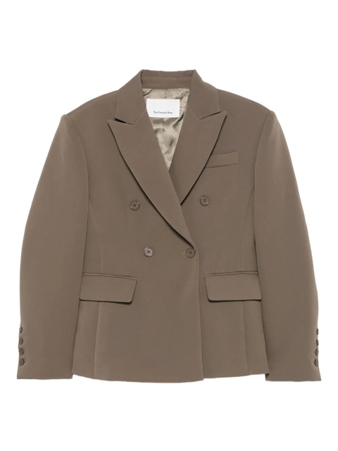 The Frankie Shop peak-lapel double-breasted blazer - Green - zdjęcie produktu nr 1