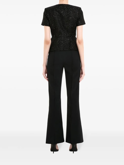 Self-Portrait tinsel bouclé jumpsuit - Black - zdjęcie produktu nr 2