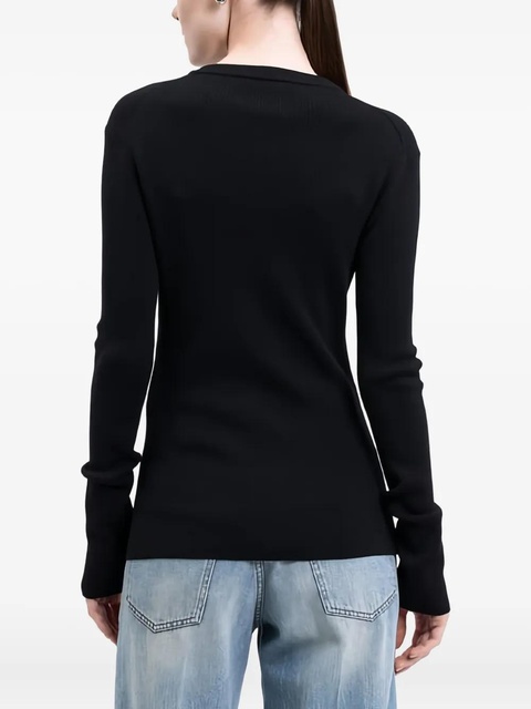 Jil Sander ribbed front-button cardigan - Black - zdjęcie produktu nr 2