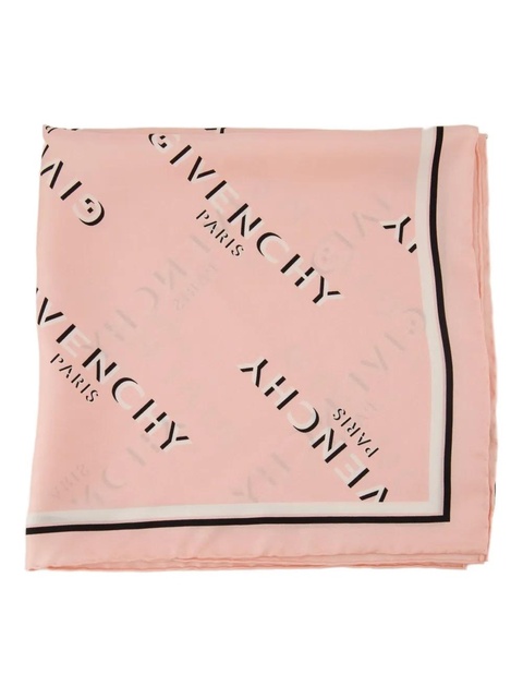 Givenchy logo-print silk scarf - Pink - zdjęcie produktu nr 1