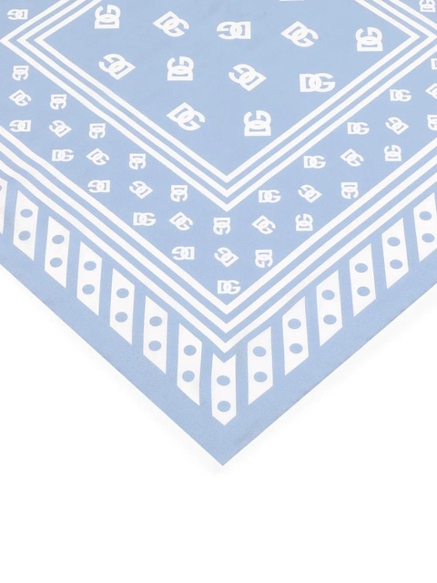 Dolce & Gabbana DNA logo-print silk scarf - Blue - zdjęcie produktu nr 2