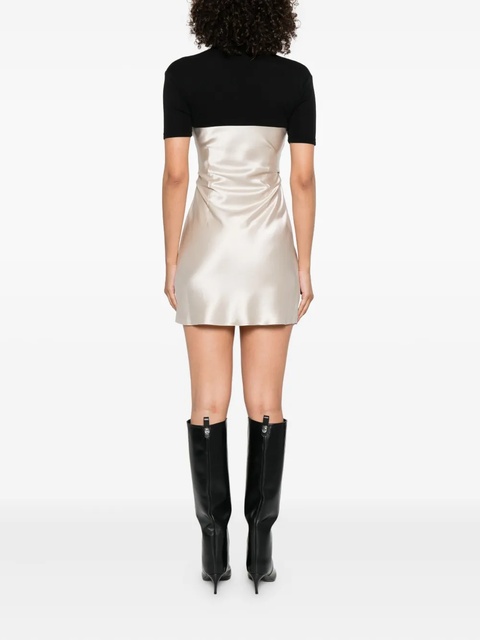 Nanushka satin-paneled mini dress - Neutrals - zdjęcie produktu nr 2