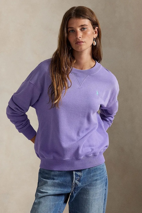 Polo Ralph Lauren bluza bawełniana damska kolor fioletowy gładka 211971690 - zdjęcie produktu nr 1