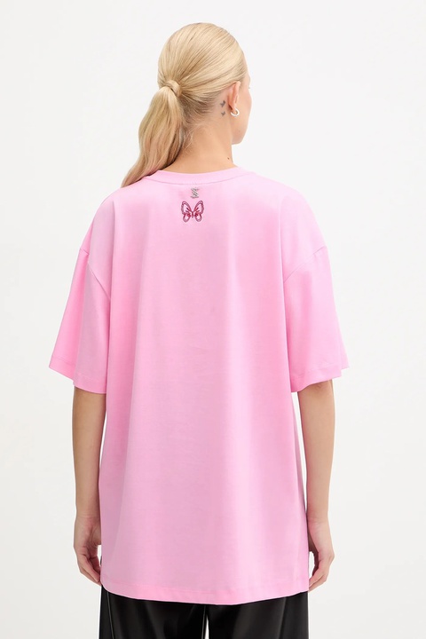 Twinset t-shirt bawełniany damski kolor różowy 252AQ2120 - zdjęcie produktu nr 1