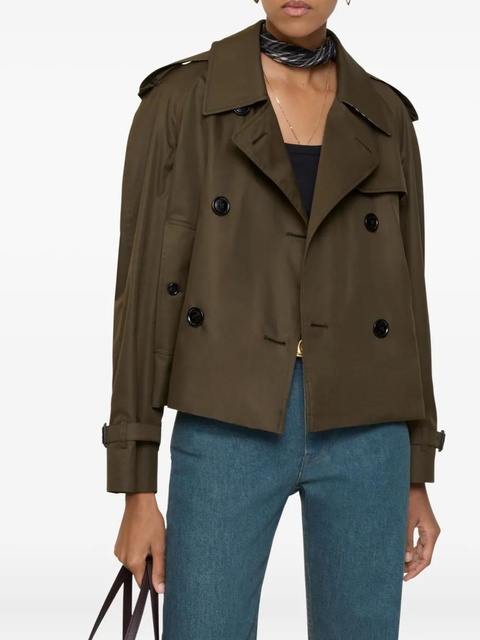 Burberry double-breasted cropped trench jacket - Green - zdjęcie produktu nr 1