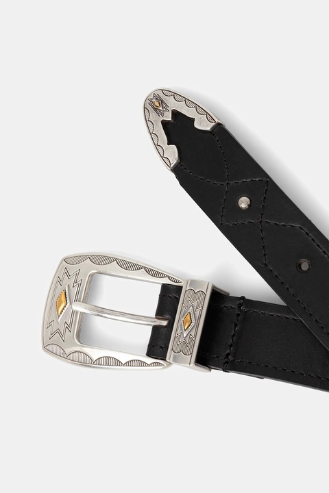 Pepe Jeans pasek skórzany damski kolor czarny PL020870 - zdjęcie produktu nr 2