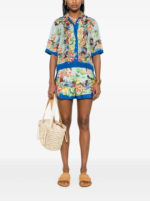 Maje floral-print shorts - Blue - zdjęcie produktu nr 1