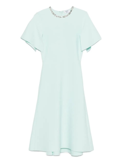Alexander McQueen embellished short-sleeve midi dress - Blue - zdjęcie produktu nr 1