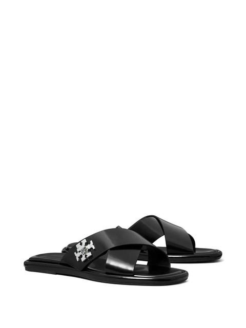 Tory Burch leather slides - Black - zdjęcie produktu nr 2
