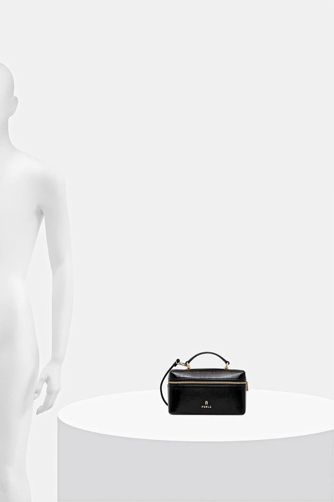 Furla torebka skórzana kolor czarny WE00625.BX4100.O6000 - zdjęcie produktu nr 1