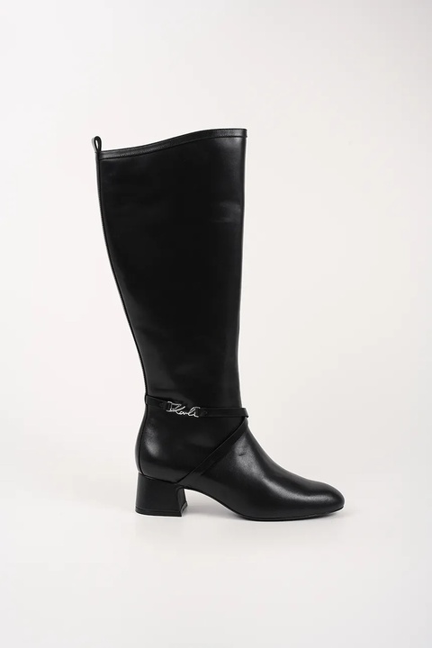 Karl Lagerfeld kozaki BONNIE damskie kolor czarny na słupku KL30375 - zdjęcie produktu nr 1