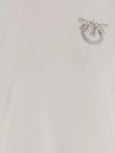 PINKO jewel-embellished crew-neck T-shirt - White - zdjęcie produktu nr 2