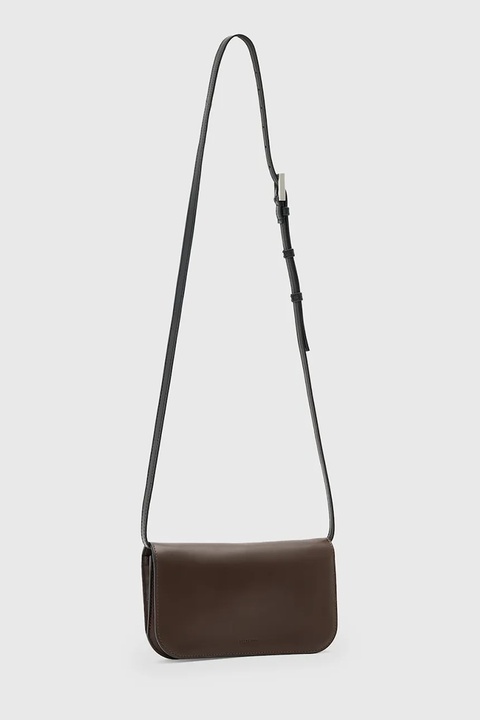 AllSaints torebka skórzana MAEVE kolor brązowy W268XD - zdjęcie produktu nr 2