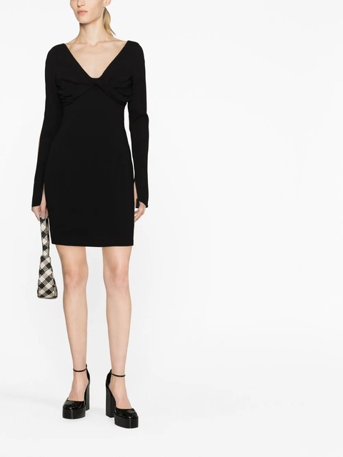 Blumarine knotted open-back minidress - Black - zdjęcie produktu nr 2
