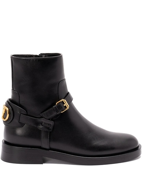 Valentino Garavani VLogo leather boots - Black - zdjęcie produktu nr 1
