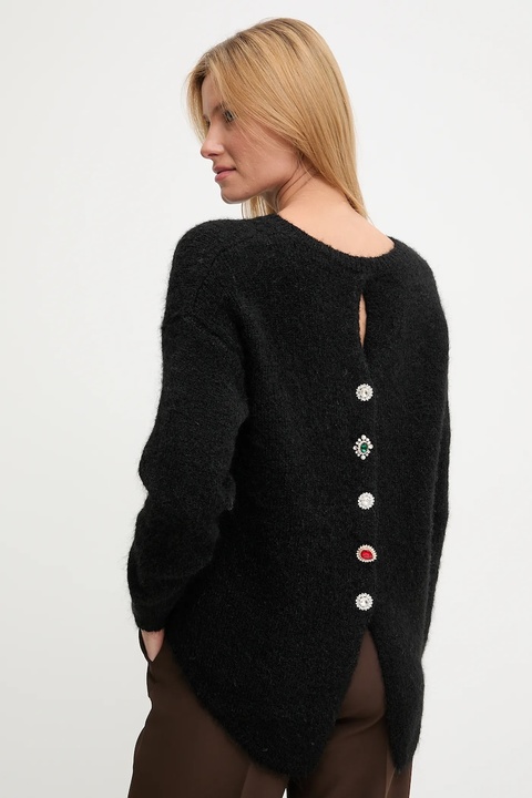 Answear.LAB sweter z wełną damski kolor czarny - zdjęcie produktu nr 2