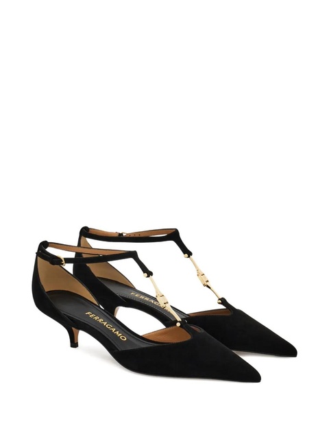 Ferragamo 40mm t-strap buckle pumps - Black - zdjęcie produktu nr 2