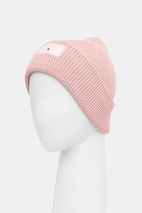 Tommy Jeans czapka bawełniana kolor różowy AW0AW17913 - zdjęcie produktu nr 2