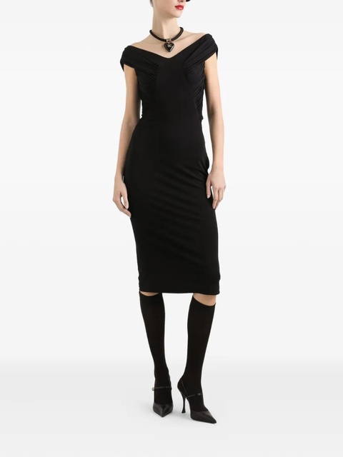 Dolce & Gabbana off-shoulder midi dress - Black - zdjęcie produktu nr 1