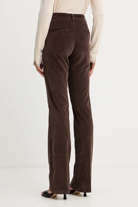 Liu Jo spodnie damskie kolor brązowy proste high waist MF5308 T4590 - zdjęcie produktu nr 2