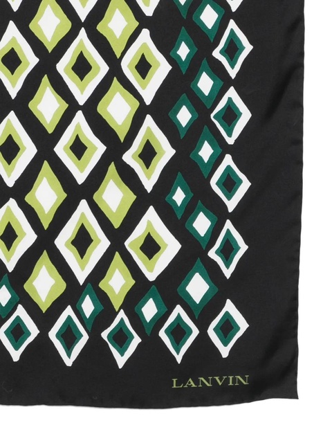 Lanvin diamond-print scarf - Black - zdjęcie produktu nr 1