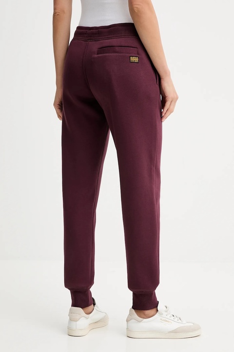 G-Star Raw spodnie dresowe kolor bordowy gładkie D21320-C235 - zdjęcie produktu nr 2