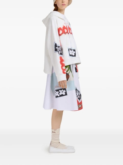 Marni graphic-print hoodie - White - zdjęcie produktu nr 2