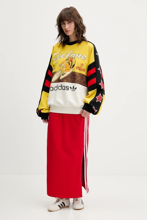 adidas Originals sukienka 3S TANK DRESS kolor czerwony maxi dopasowana JD4620 - zdjęcie produktu nr 2