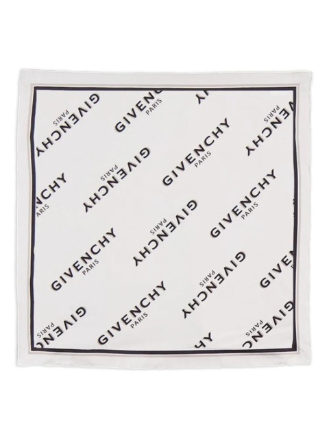 Givenchy Shadow logo-print silk scarf - White - zdjęcie produktu nr 1