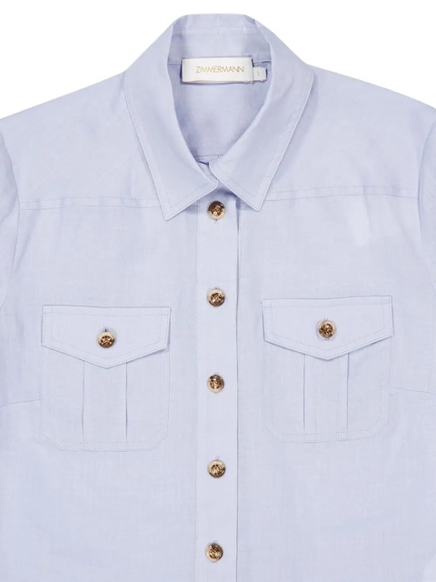 ZIMMERMANN Safari buttoned shirt - Blue - zdjęcie produktu nr 2