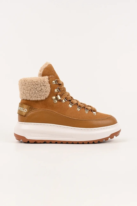 Karl Lagerfeld botki KAPRI LUG damskie kolor brązowy KL67565 - zdjęcie produktu nr 1