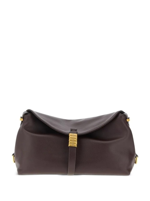 PINKO medium saddle metal-rings shoulder bag - Brown - zdjęcie produktu nr 1