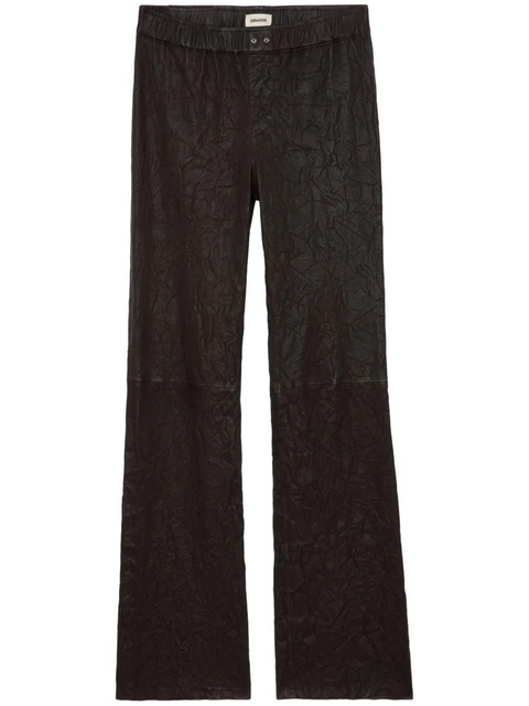 Zadig&Voltaire Pauline leather trousers - Brown - zdjęcie produktu nr 1