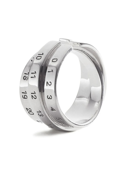 MM6 Maison Margiela Triple Logo Numeric Signature earring - Silver - zdjęcie produktu nr 2