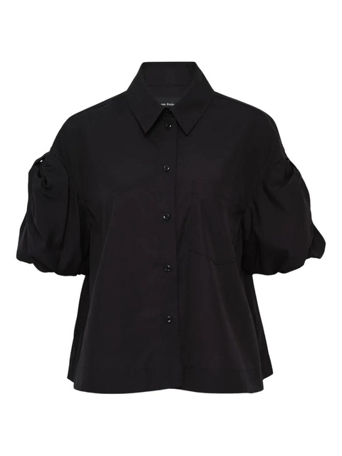 Simone Rocha puff bow sleeve shirt - Black - zdjęcie produktu nr 1