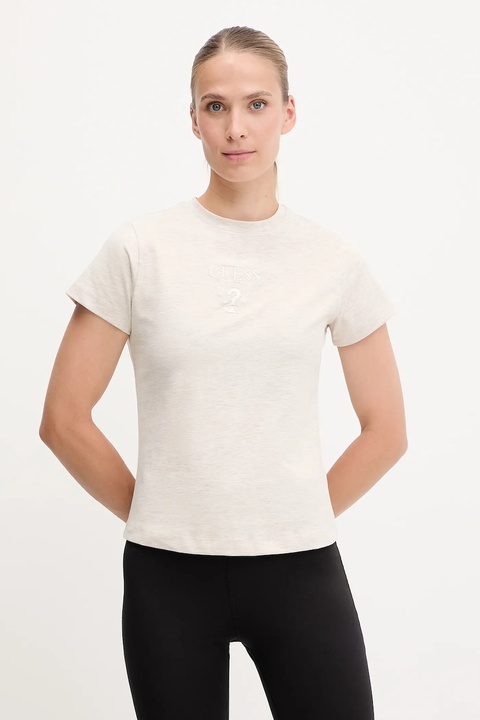 Guess t-shirt COLETTE damski kolor beżowy V4YI21 KCDH1 - zdjęcie produktu nr 1