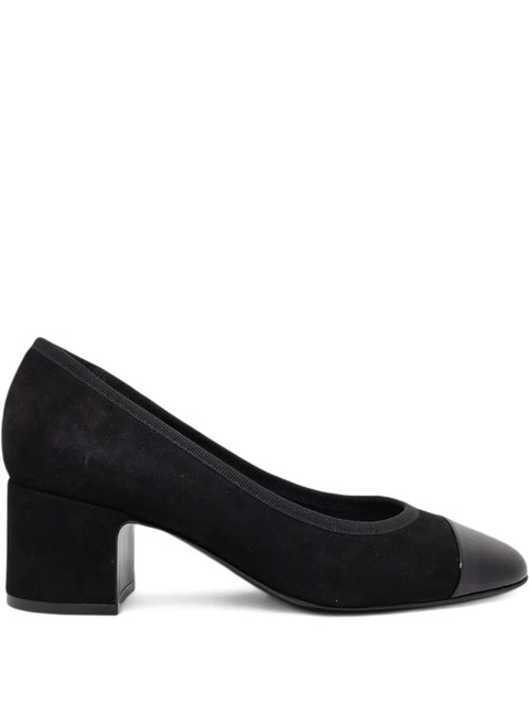 Casadei cap-toe block-heel pumps - Black - zdjęcie produktu nr 1