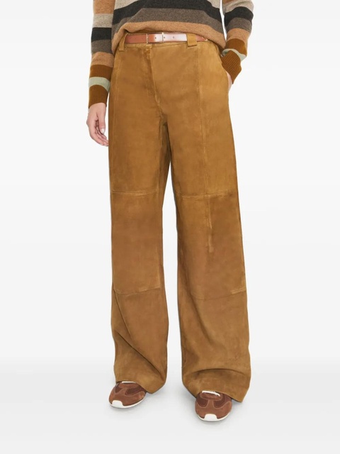 Tory Burch suede panelled trousers - Brown - zdjęcie produktu nr 2