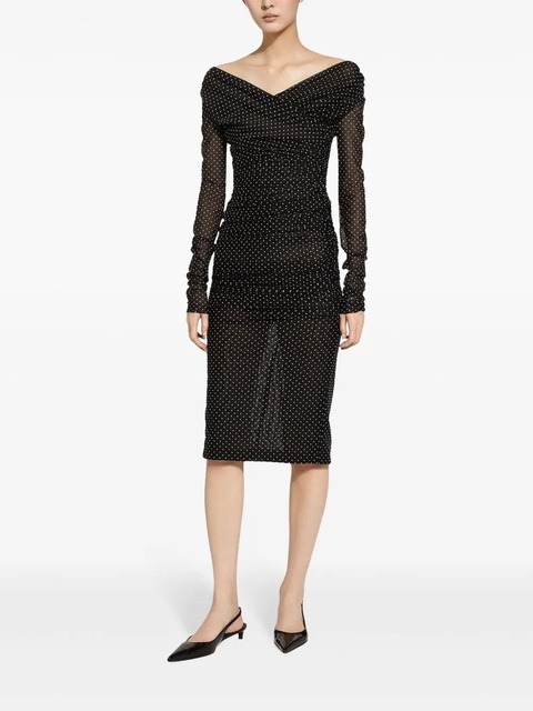 Dolce & Gabbana polka-dot tulle midi dress - Black - zdjęcie produktu nr 1