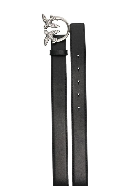 PINKO Love Berry logo-plaque leather belt - Black - zdjęcie produktu nr 2