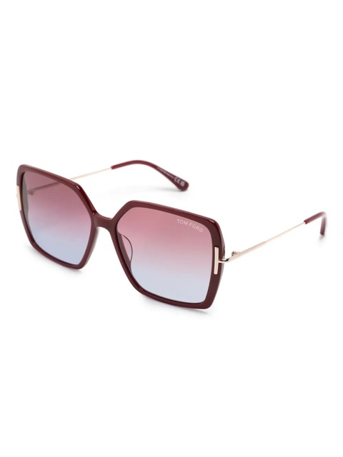 TOM FORD Eyewear square-frame gradient sunglasses - Red - zdjęcie produktu nr 2