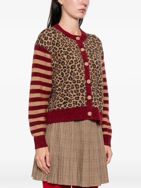 MC2 Saint Barth Heidi leopard striped cardigan - Brown - zdjęcie produktu nr 2